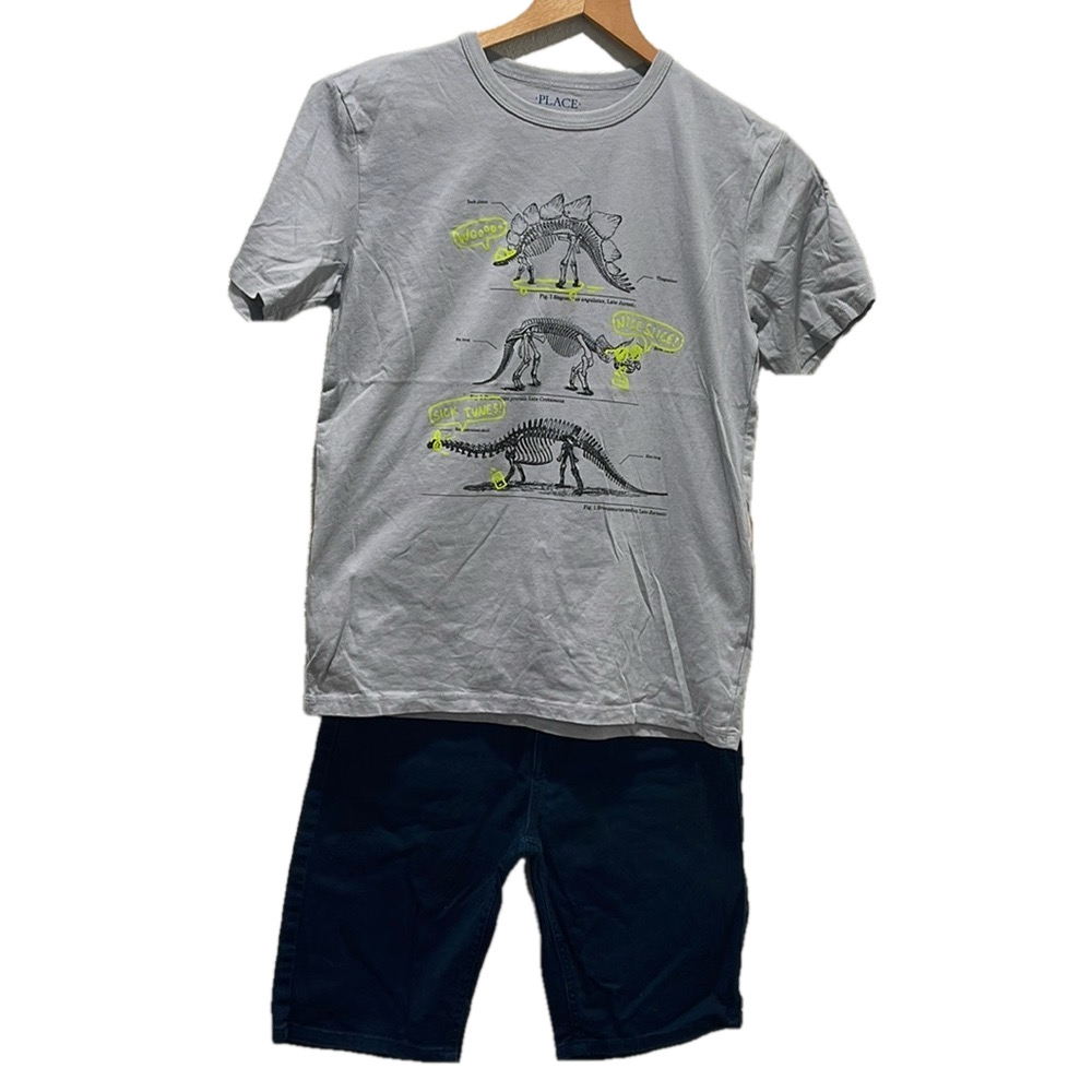 Náutica &The childrens place set Boys size 14 GUC blue &gray dinosaur…